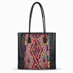 Gypsies and Debutants Huipil Leather Shoulder Bag